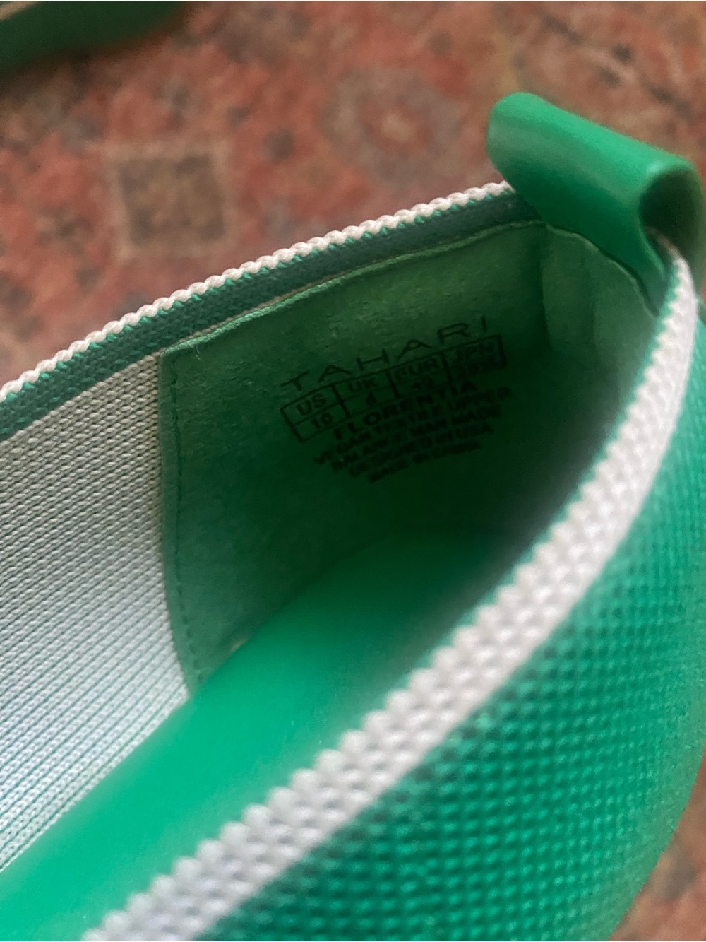 Tahari Florentia Green Pointed Toe Knot Mesh Ballet Flats - Picture 5 of 6